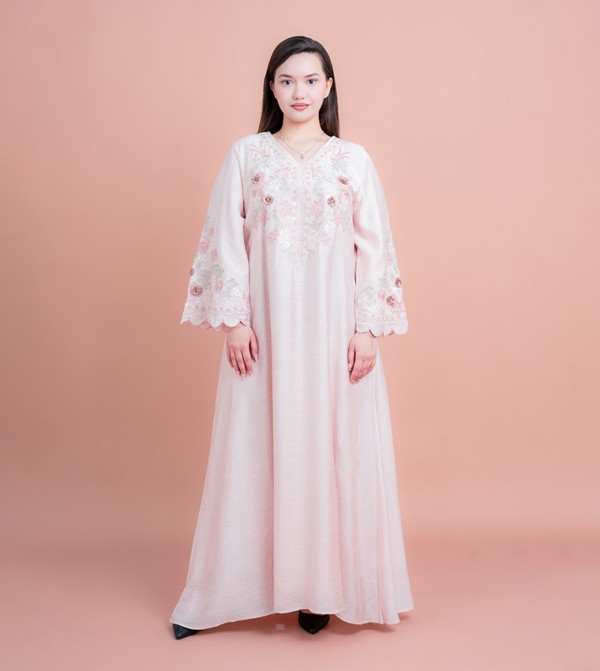 IKKXA  Arabian Clothing - Peach Jalabiyas