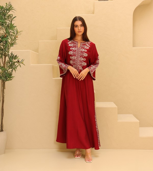 IKKXA  Arabian Clothing - Red Jalabiyas