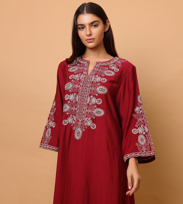 IKKXA  Arabian Clothing - Red Jalabiyas