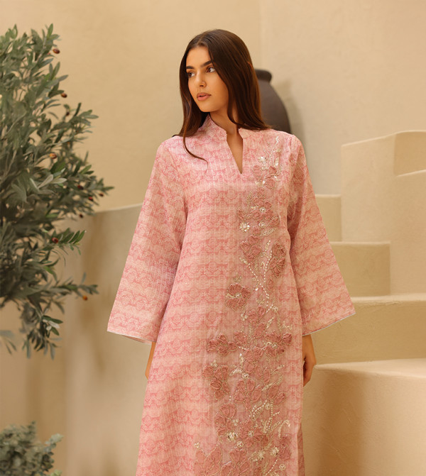 IKKXA  Jalabiya - Peach Jalabiyas