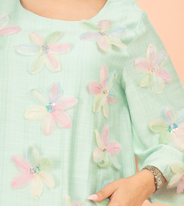 IKKXA  Arabian Clothing - Green Jalabiyas