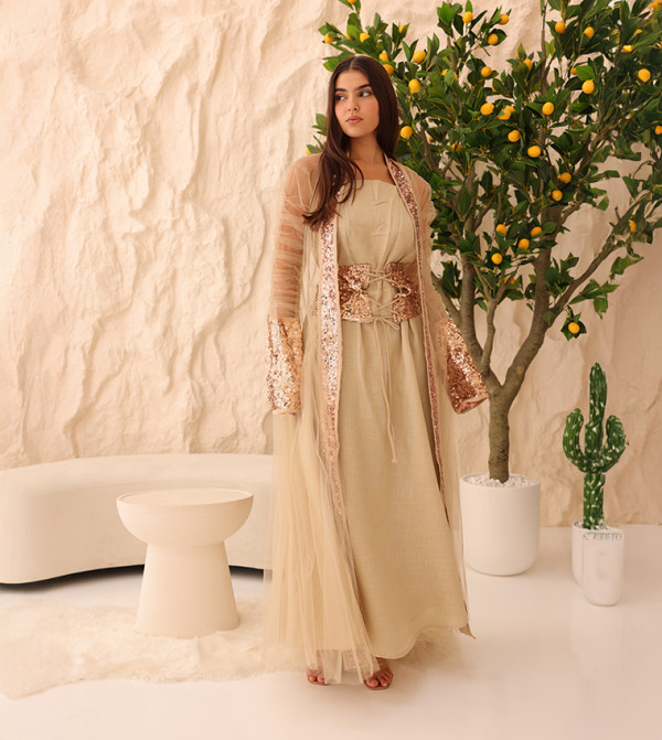 IKKXA Arabian Clothing - Beige modestwear