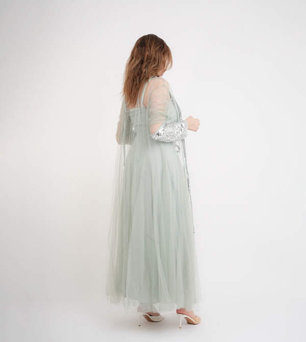 IKKXA  Arabian Clothing - Green Jalabiyas