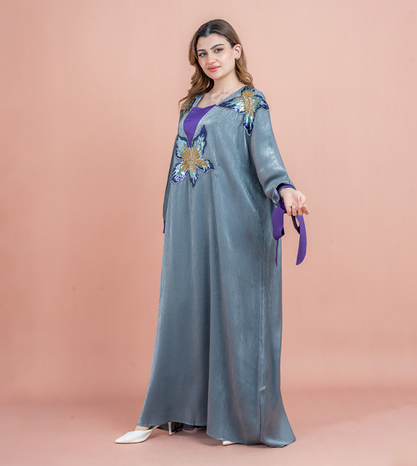 IKKXA  Clothing - Grey Jalabiyas