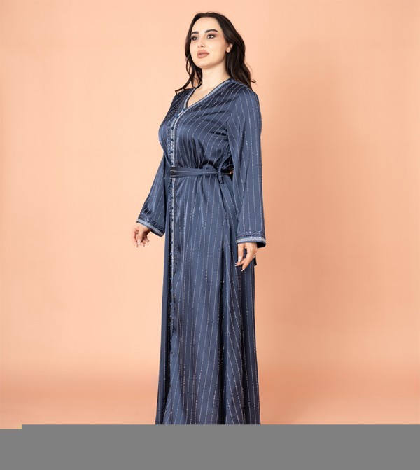 IKKXA  Arabian Clothing - Navy Jalabiyas