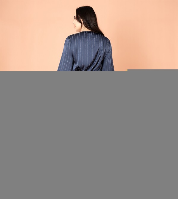 IKKXA  Arabian Clothing - Navy Jalabiyas