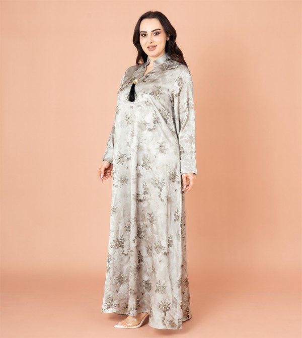 IKKXA  Arabian Clothing - Grey Jalabiyas