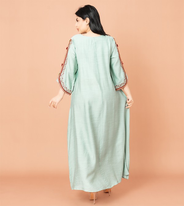 IKKXA  Arabian Clothing - Green Jalabiyas