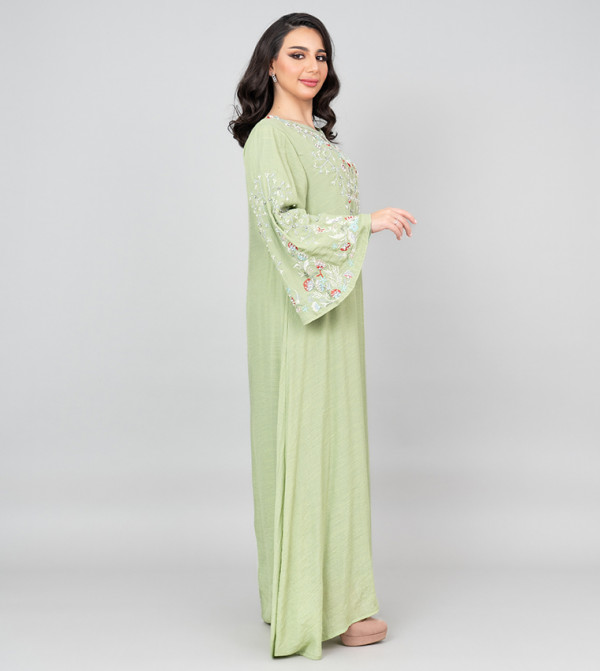 IKKXA  Arabian Clothing - Green Jalabiyas