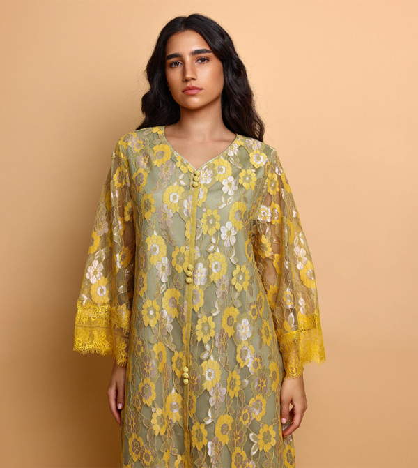 IKKXA  Jalabiya - Yellow Jalabiyas