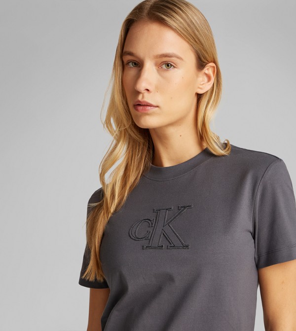 Calvin Klein Jeans Calvin Klein - Grey Short Sleeve T-Shirts