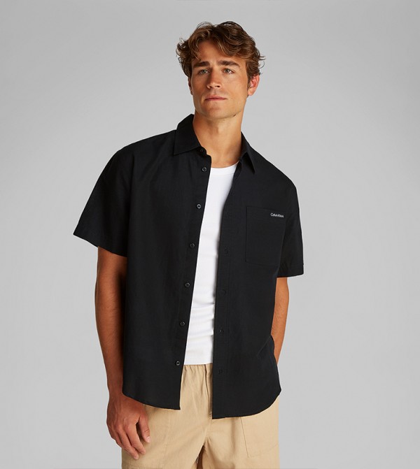 Calvin Klein Jeans  Shirts - Black Short Sleeves