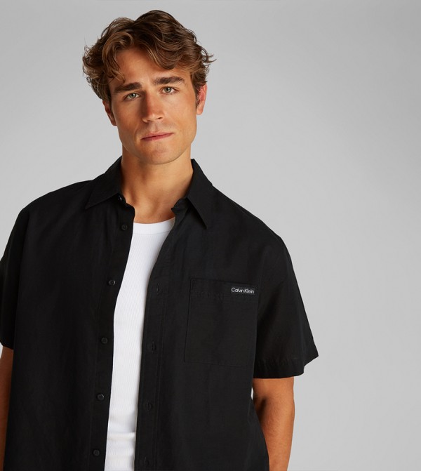 Calvin Klein Jeans  Shirts - Black Short Sleeves