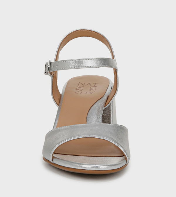 ناتشيراليزر  صنادل كعب عالي - فضي كعب