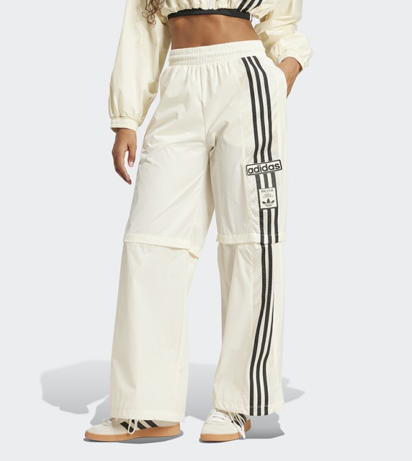 Adidas - Beige Track Pants & Joggers