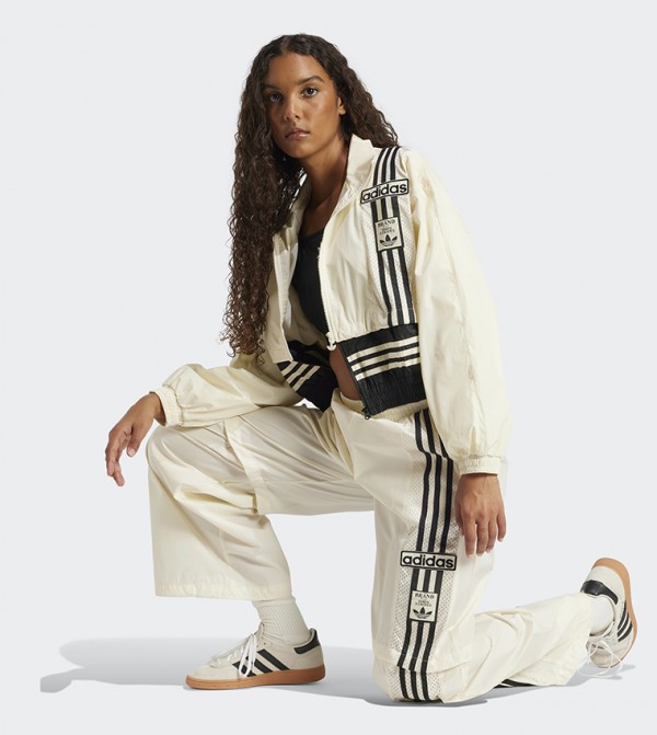 Adidas - Beige Track Pants & Joggers