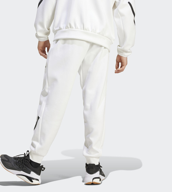 Adidas  Track Pants & Joggers - White Track Pants & Joggers