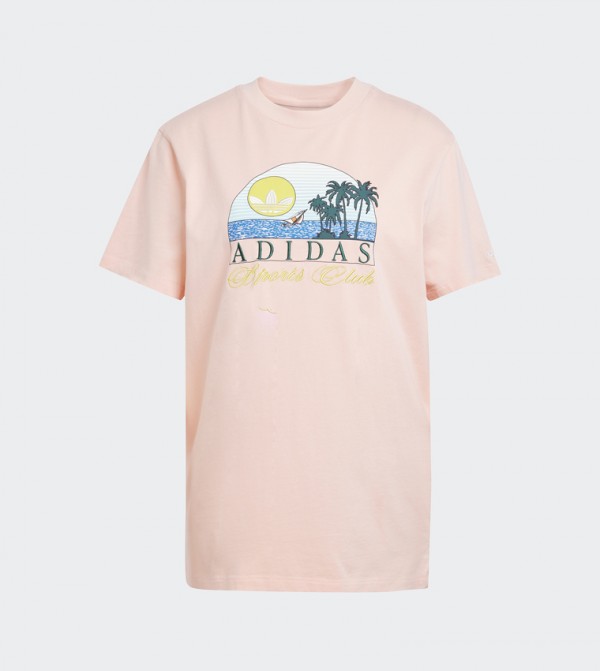 اديداس  تيشيرتات - وردي Short Sleeve T-Shirts
