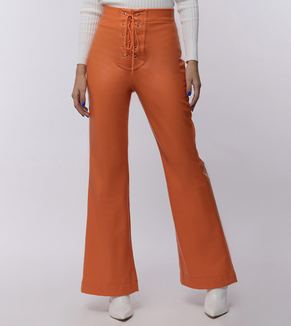 KYVELI KYVELI - Orange Regular Pants