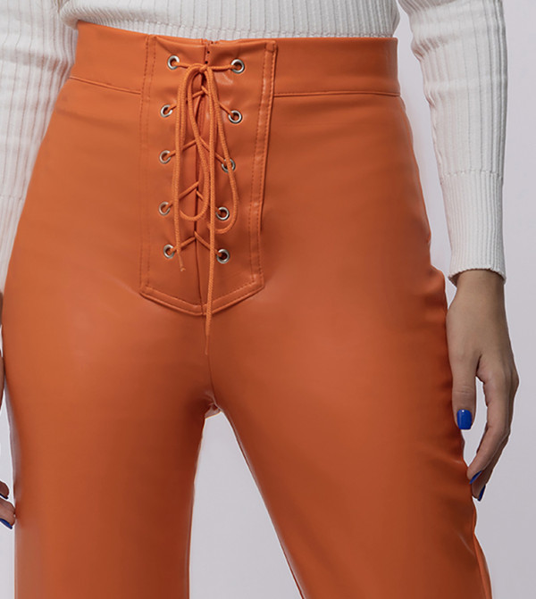 KYVELI KYVELI - Orange Regular Pants