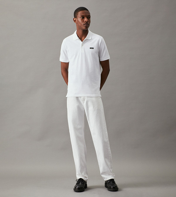 Calvin Klein  Clothing - White Polo T-shirts