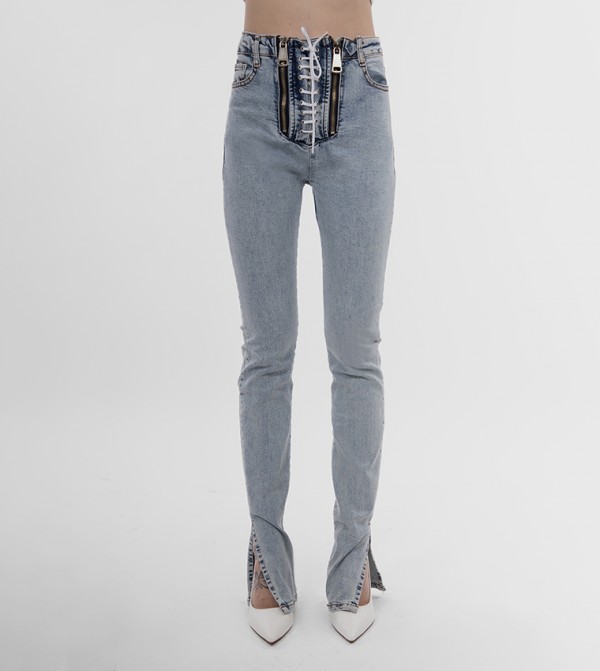 KYVELI  - Navy Skinny Fit Jeans