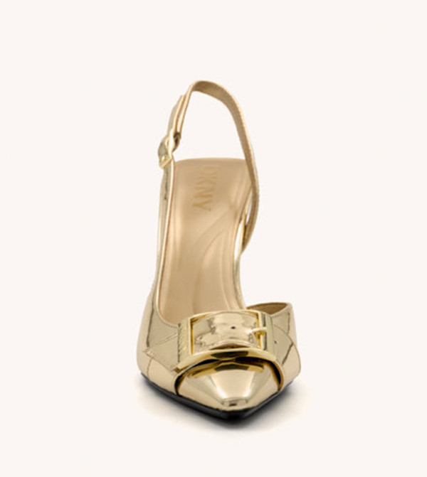 دكني دي كيه إن واي - ذهبي أحذية بكعب