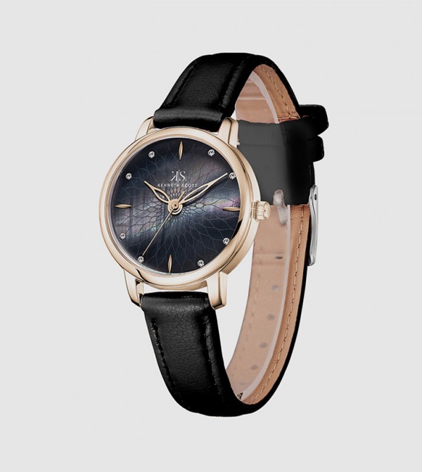 Kenneth Scott Time House - Black Analog Watches