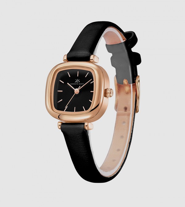 Kenneth Scott Time House - Black Analog Watches