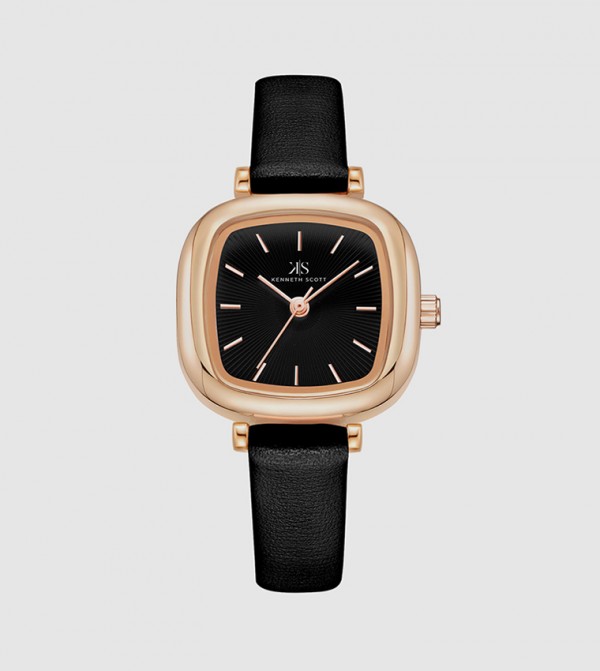 Kenneth Scott Time House - Black Analog Watches