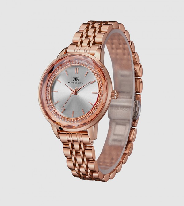 Kenneth Scott Time House - Rose Gold Analog Watches