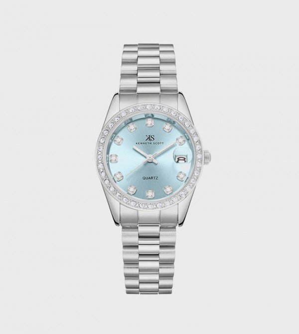 كينيث سكوت  ساعات أنالوغ  - فضي ساعات