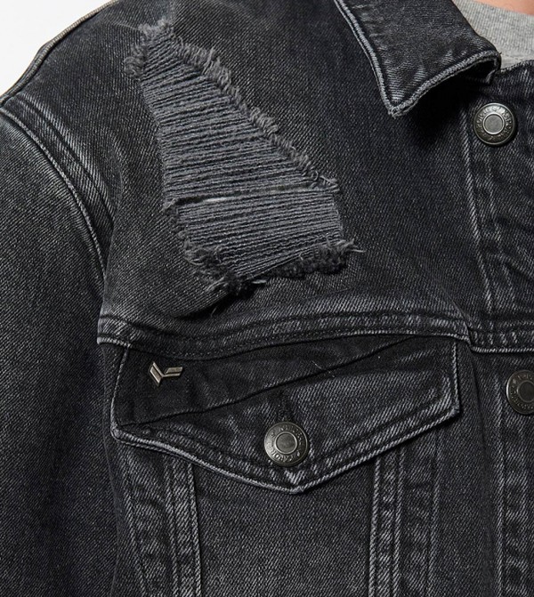 Kaporal  Denim Jackets - Black Denim Jacket
