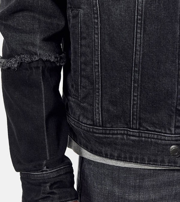 Kaporal  Denim Jackets - Black Denim Jacket