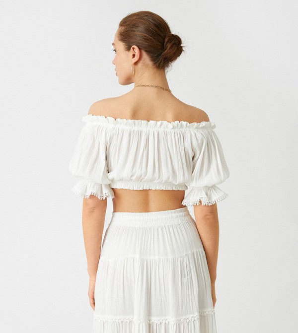 Koton - Outlet Koton - Outlet - Off White Cropped Tops