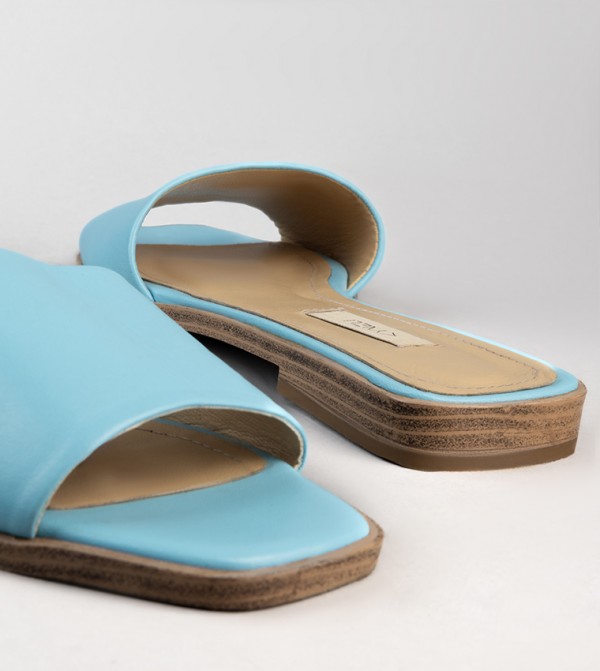 KYVELI  - Blue Flat Sandals