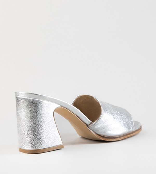 KYVELI  - Silver Block Heels
