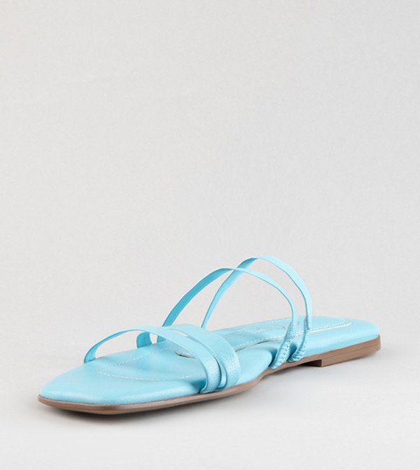 KYVELI  - Blue Flat Sandals