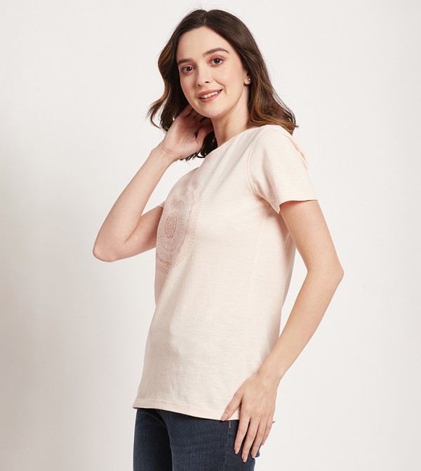 Beverly Hills Polo Club Clothing - Pink Casual T-Shirts