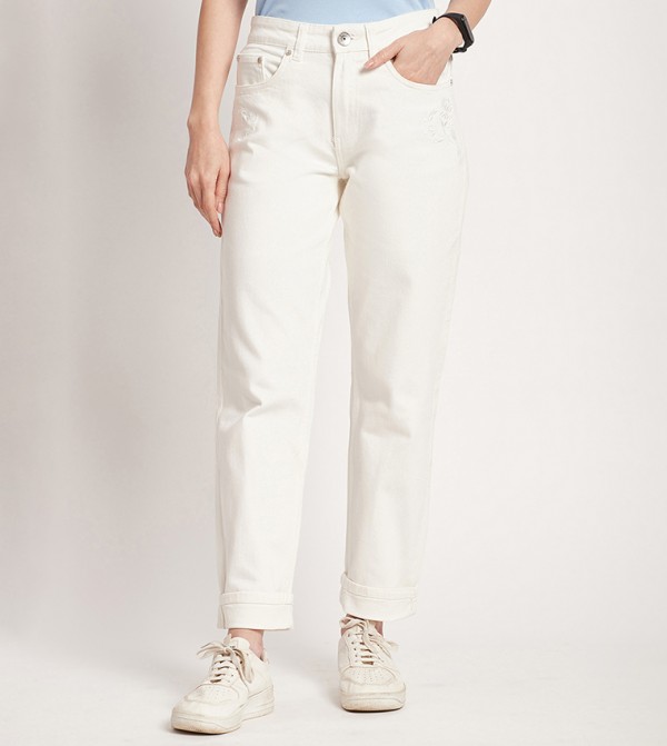 Beverly Hills Polo Club  Jeans - White Slim Fit Jeans