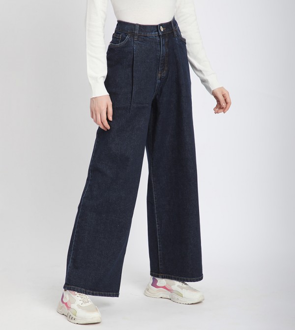 Beverly Hills Polo Club  Jeans - NAVY BLUE Wide Leg Jeans