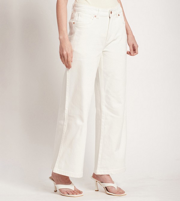 Beverly Hills Polo Club  Flared Jeans - White Flared Jeans