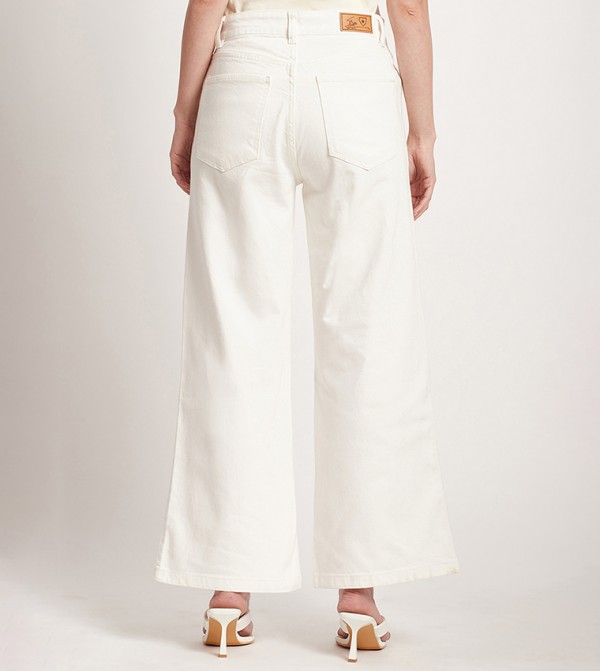 Beverly Hills Polo Club  Flared Jeans - White Flared Jeans