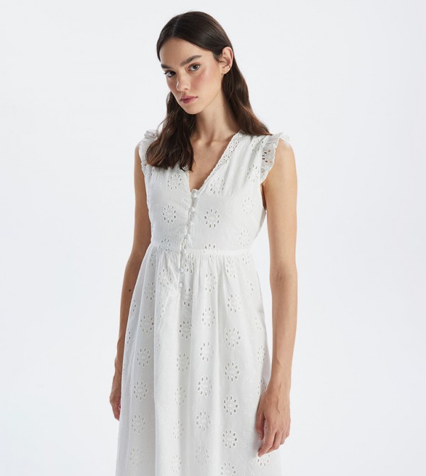 LC Waikiki LC Waikiki - White Casual Dresses