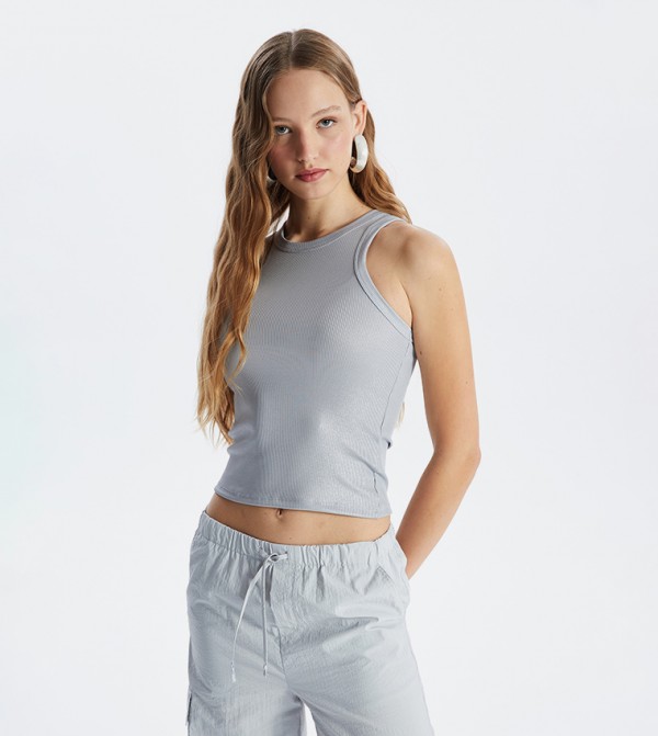 اٍل سي واي كيكي  - رمادي Sleeveless Tops