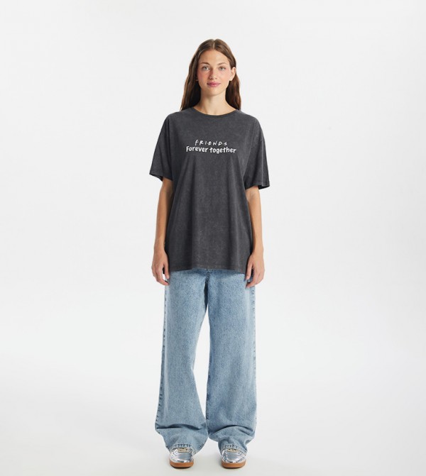 LC Waikiki  T-Shirts - Grey Casual T-Shirts