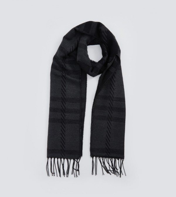 اٍل سي واي كيكي  أوشحة - رمادي غامق  Knitted Scarves