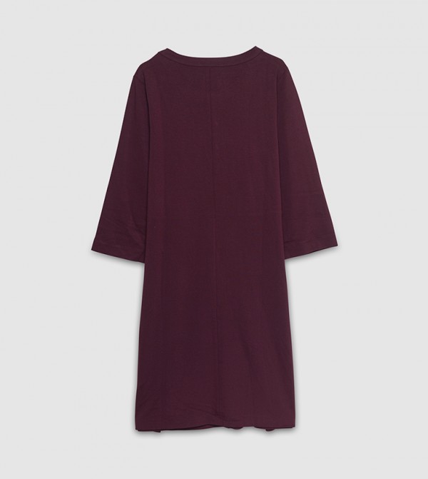LC Waikiki  Dresses - Burgundy Casual Dresses