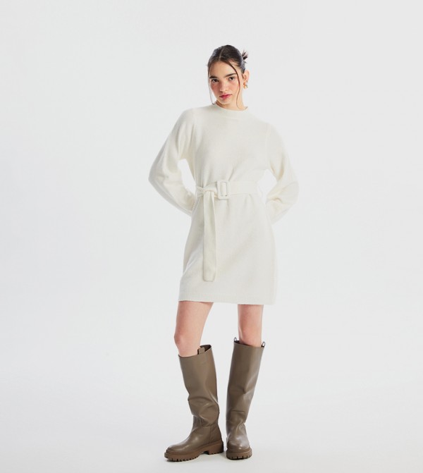 LC Waikiki  Casual Dresses - Ivory Casual Dresses