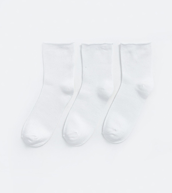 LC Waikiki  Socks - Ecru Calf Length Socks